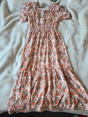 Max Studio Floral Pink Maxi Dress